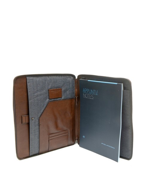 CAMPIONARIO - PYRAMID Klemmbrett aus Leder BRAUN - Tablettmappe &amp; Organizer