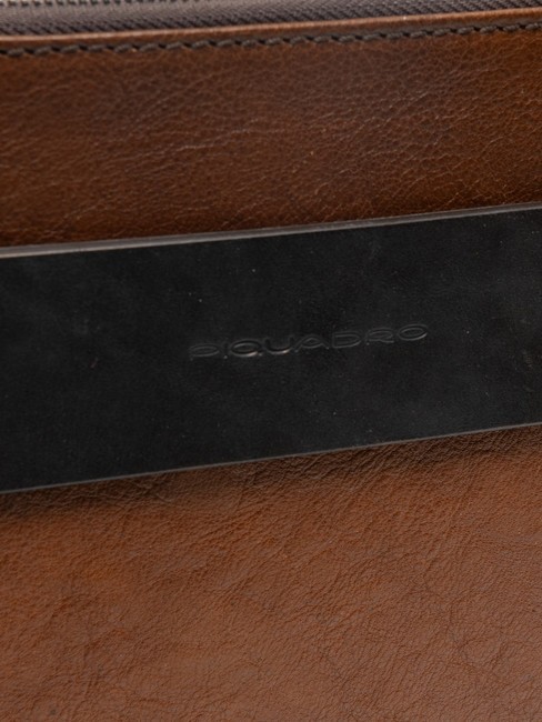 CAMPIONARIO - PYRAMID Klemmbrett aus Leder BRAUN - Tablettmappe &amp; Organizer