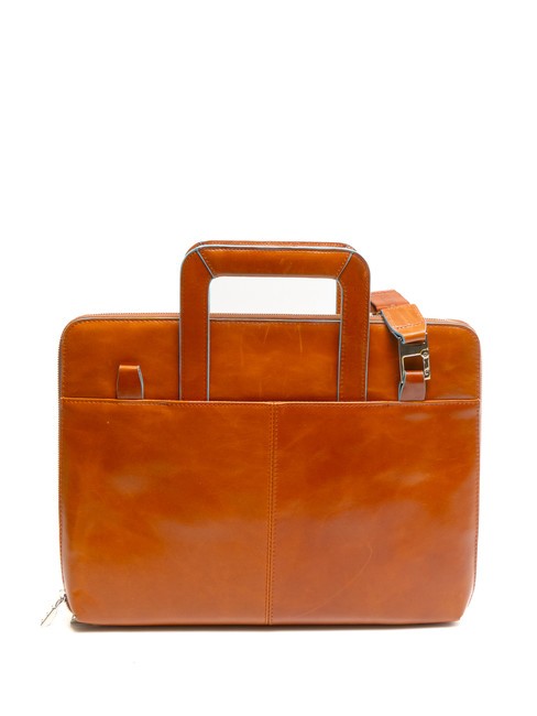 CAMPIONARIO - BLUE SQUARE A4-Klemmbrett aus Leder mit Griffen ORANGE - Tablettmappe &amp; Organizer