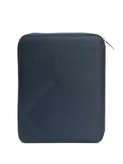 CAMPIONARIO - PQ-BIOS A4-Klemmbrett aus Leder und Stoff Blau - Tablettmappe &amp; Organizer