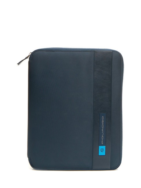 CAMPIONARIO - PQ-BIOS A4-Klemmbrett aus Leder und Stoff Blau - Tablettmappe &amp; Organizer