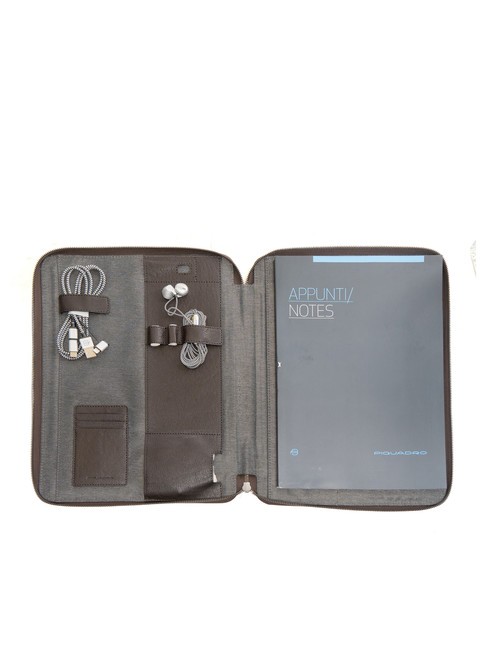 CAMPIONARIO - BLACK SQUARE A4-Klemmbrett aus Leder dunkelhaarig - Tablettmappe &amp; Organizer