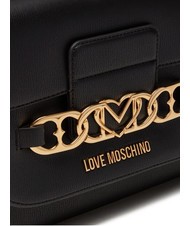 LOVE MOSCHINO HEART CHAIN Schulter-Shopper-Tasche Schwarz - Damentaschen - 3