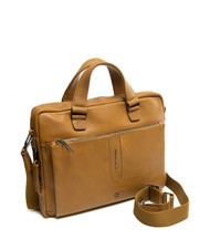 PIQUADRO CAMPIONARIO - IMHO Aktentasche aus Leder f&uuml;r PC 14 " Gelb - Arbeitstaschen - 2