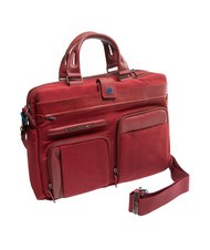 PIQUADRO CAMPIONARIO - SIGNO OUT Aktentasche aus Stoff und Leder, 13-Zoll-St&uuml;ck ROT - Arbeitstaschen - 3