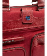 PIQUADRO CAMPIONARIO - SIGNO OUT Aktentasche aus Stoff und Leder, 13-Zoll-St&uuml;ck ROT - Arbeitstaschen - 4