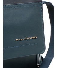 PIQUADRO CAMPIONARIO - CARY Leder-Messenger, 13-Zoll-Laptophalter Blau - Arbeitstaschen - 3