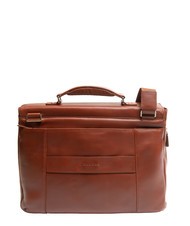 PIQUADRO CAMPIONARIO - BLUE SQUARE OUT Aktentasche aus Leder f&uuml;r 15-Zoll-Laptop BRAUN - Arbeitstaschen - 4