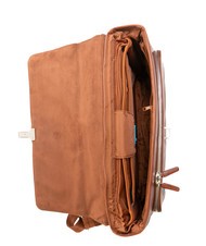 PIQUADRO CAMPIONARIO - BLUE SQUARE OUT Aktentasche aus Leder f&uuml;r 15-Zoll-Laptop BRAUN - Arbeitstaschen - 5