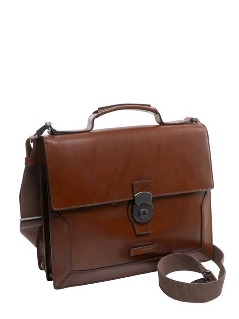NERI  Aktentasche aus Leder Braun / Ruthenium - Arbeitstaschen