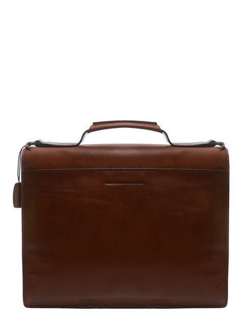 NERI  Aktentasche aus Leder Braun / Ruthenium - Arbeitstaschen