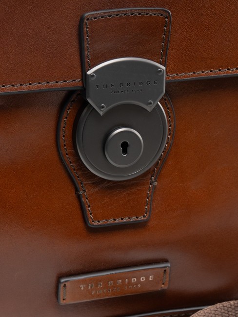 NERI  Aktentasche aus Leder Braun / Ruthenium - Arbeitstaschen