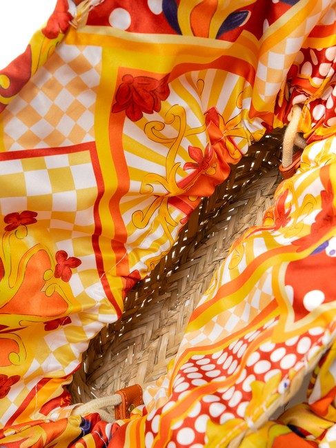 JAVA Mittelgroße Strandtasche aus Stroh orange - Damentaschen