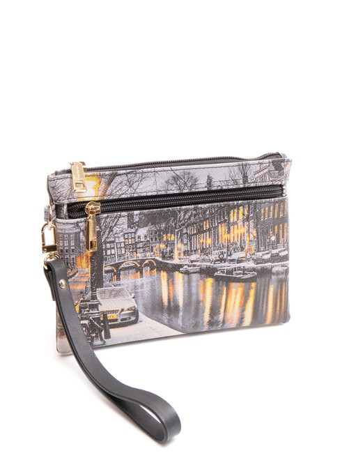 YESBAG Umschlag-Clutch mit Polyserin Amsterdamer Schnee - Damentaschen