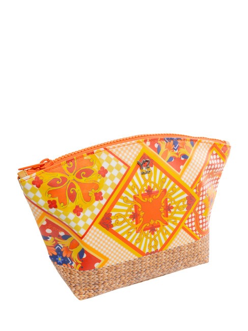 SICILY Kosmetiketui mit Allover-Print orange - Beauty-Case