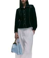 GIANNI CHIARINI PENELOPE Umhängetasche aus Leder mit Schultergurt Himmel-Karamell - Damentaschen - 7