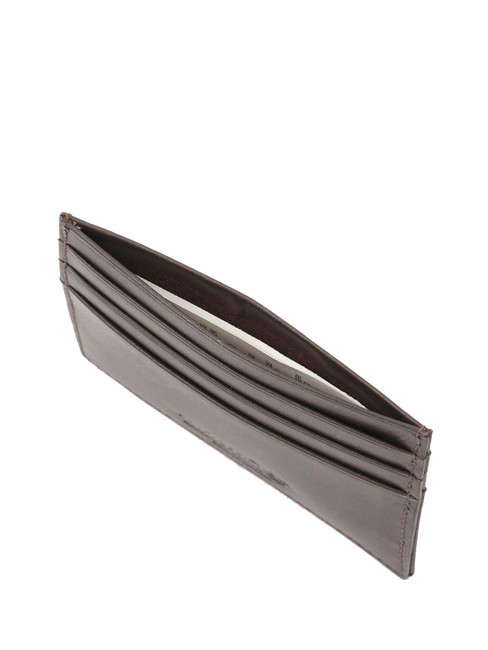 TB Flaches Kartenetui aus Leder dunkelbraun - Brieftaschen Herren