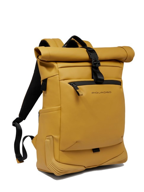 CORNER SPECIALE GOMMATO Rolltop-Rucksack für 15,6-Zoll-Laptop Gelb - PC-Rucksäcke