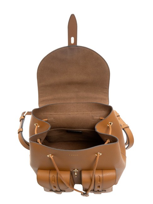 GARDENIA Lederrucksack mit Keria-Print Brandy - Damentaschen