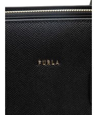 FURLA GARDENIA Handtasche aus Leder mit Andromeda-Print Schwarz - Damentaschen - 5