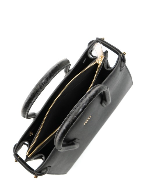 GARDENIA Handtasche aus Leder mit Andromeda-Print Schwarz - Damentaschen