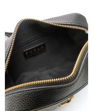 FURLA GARDENIA Kameratasche aus Leder mit Keria-Print Schwarz+Eistöne - Damentaschen - 6
