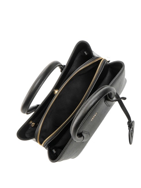 TESSA Tragetasche aus Leder mit Andromeda-Print Schwarz - Damentaschen