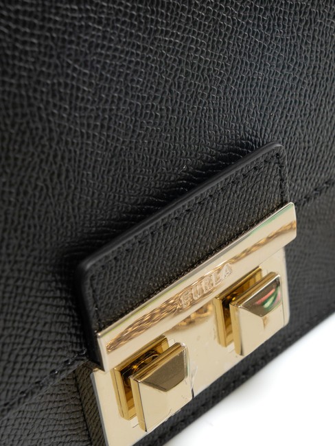 BELLA  Mini-Umhängetasche aus Leder Schwarz - Damentaschen