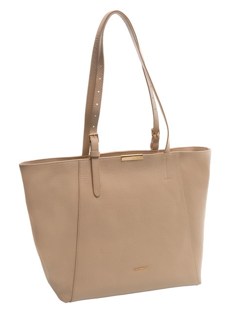 CHER Einkaufstasche aus gehämmertem Leder Puderrosa - Damentaschen