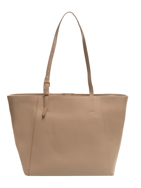 CHER Einkaufstasche aus gehämmertem Leder Puderrosa - Damentaschen