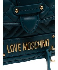 LOVE MOSCHINO QUILTED Aktentasche mit Schultergurt Smaragd - Damentaschen - 4
