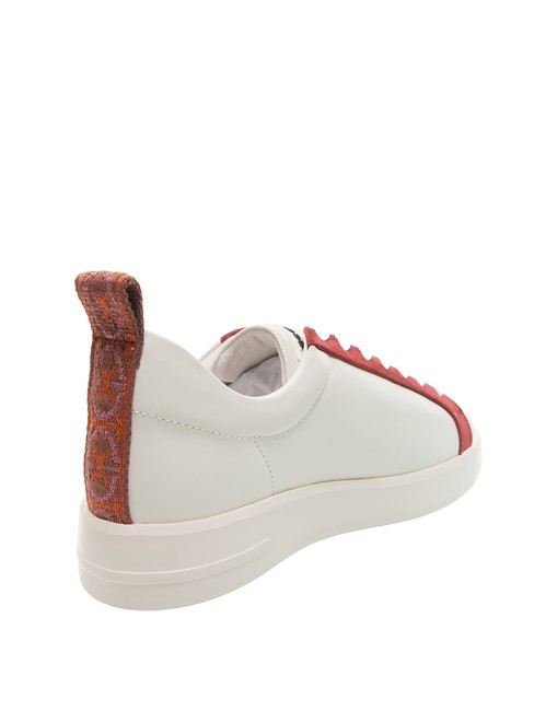 MONOGRAM PERFORED BIMATERIAL Ledersneaker of.w/rosew/m.gr - Damenschuhe