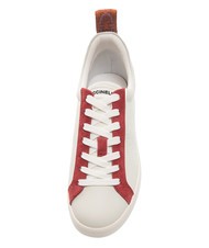COCCINELLE MONOGRAM PERFORED BIMATERIAL Ledersneaker of.w/rosew/m.gr - Damenschuhe - 3