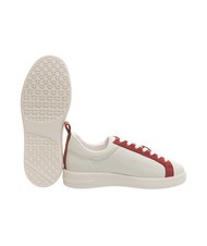 COCCINELLE MONOGRAM PERFORED BIMATERIAL Ledersneaker of.w/rosew/m.gr - Damenschuhe - 4