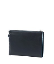PIQUADRO BLUE SQUARE Flache Clutch aus Leder Blau - Damentaschen - 2