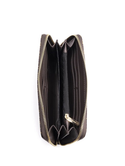 DEVA Gro&szlig;e Geldb&ouml;rse mit umlaufendem Rei&szlig;verschluss Schokolade - Brieftaschen Damen