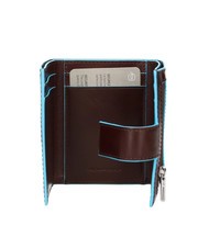 PIQUADRO BLUE SQUARE Dreifach gefaltete Ledergeldb&ouml;rse und M&uuml;nzen MAHAGONI - Brieftaschen Herren - 2