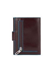 PIQUADRO BLUE SQUARE Dreifach gefaltete Ledergeldb&ouml;rse und M&uuml;nzen MAHAGONI - Brieftaschen Herren - 4