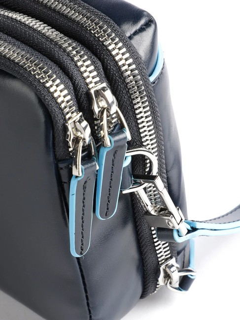 BLUE SQUARE Organisierte Clutch aus Leder Blau - Tablettmappe &amp; Organizer