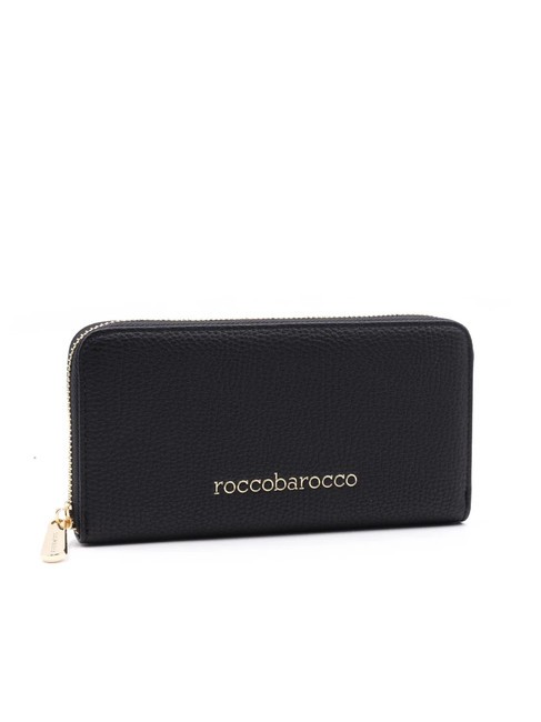 ADELE Große Geldbörse mit umlaufendem Reißverschluss Schwarz - Brieftaschen Damen