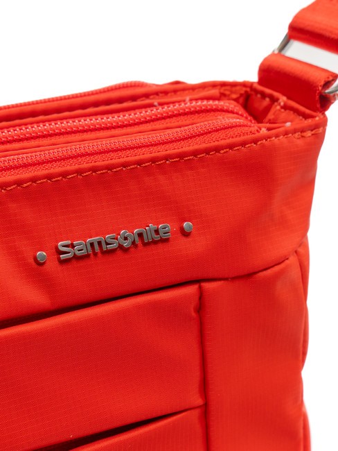 MOVE 4.0 Kleine Umh&auml;ngetasche mit 3 Rei&szlig;verschl&uuml;ssen FLAMMENROT - Damentaschen