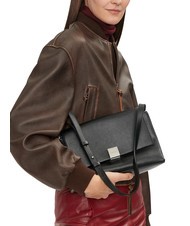 CALVIN KLEIN CK PLAQUE Mittelgroße Umhängetasche pvh schwarz - Damentaschen - 5