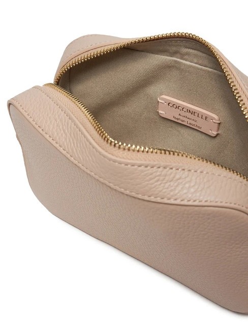 TEBE Schultertasche aus strukturiertem Leder Rosetten - Damentaschen