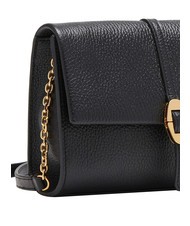 COCCINELLE DORIAN Mini-Umh&auml;ngetasche aus geh&auml;mmertem Leder Schwarz - Damentaschen - 4