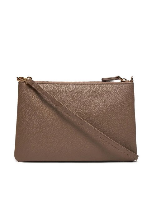 BEST CROSSBODY Minitasche aus Leder warmes Taupe - Damentaschen