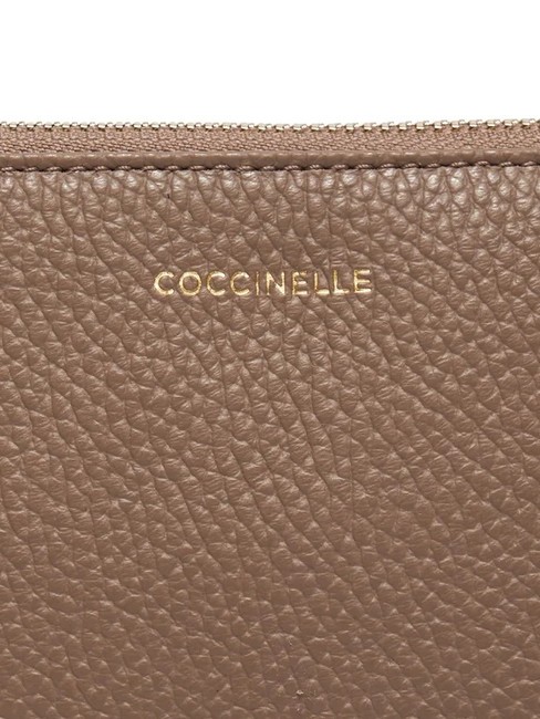 BEST CROSSBODY Minitasche aus Leder warmes Taupe - Damentaschen
