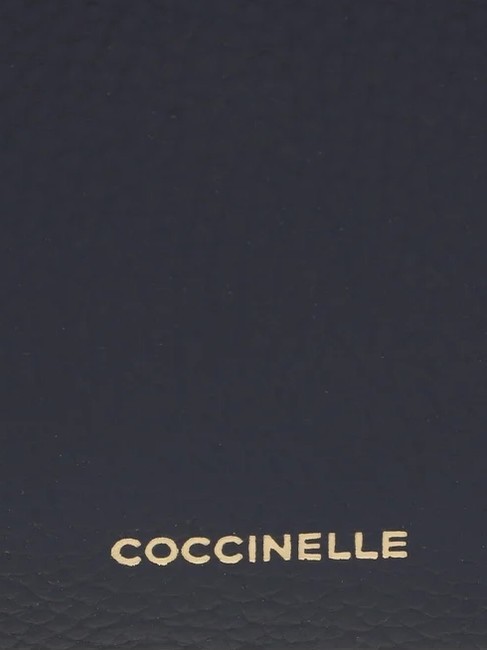 TEBE Schultertasche aus strukturiertem Leder Mitternachtsblau - Damentaschen