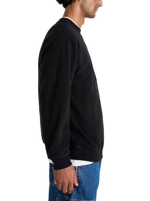 CARLO LOOSE Fleece-Sweatshirt mit Rundhalsausschnitt Schwarz - Herren-T-Shirts