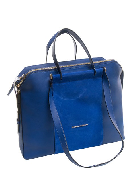 CAMPIONARIO - CIRCLE  CIRCLE Multifunktionale Ledertasche Blau - Arbeitstaschen