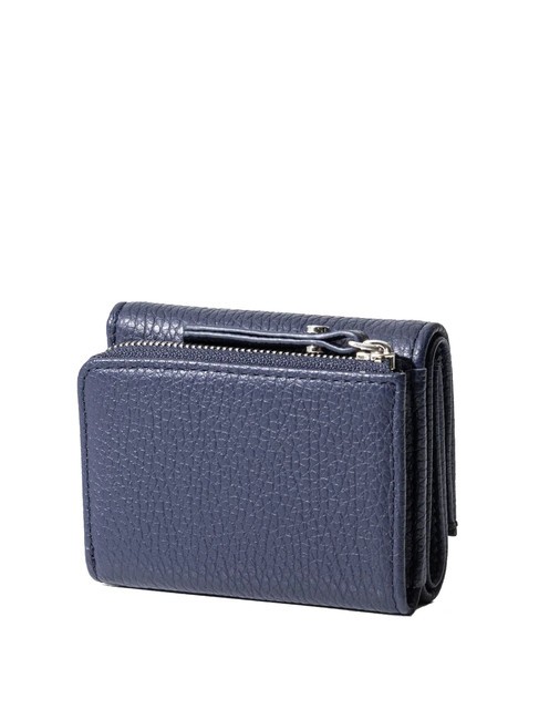 WALLETS GRAIN Kleine Geldb&ouml;rse aus genarbtem Leder NAVY BLAU - Brieftaschen Damen
